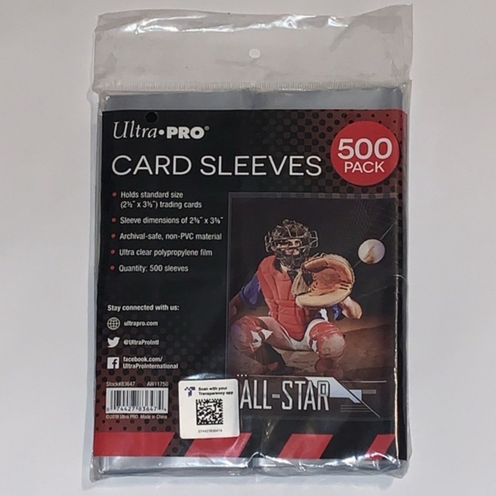Ultra Pro 500‎ Penny Sleeves Soft Card 2 5/8 x 3 5/8 Trading Card Protection